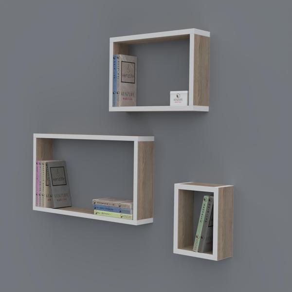 Kenzlife kitaplık neslişah 030*060*20*3 crd duvar rafı  - Image 1