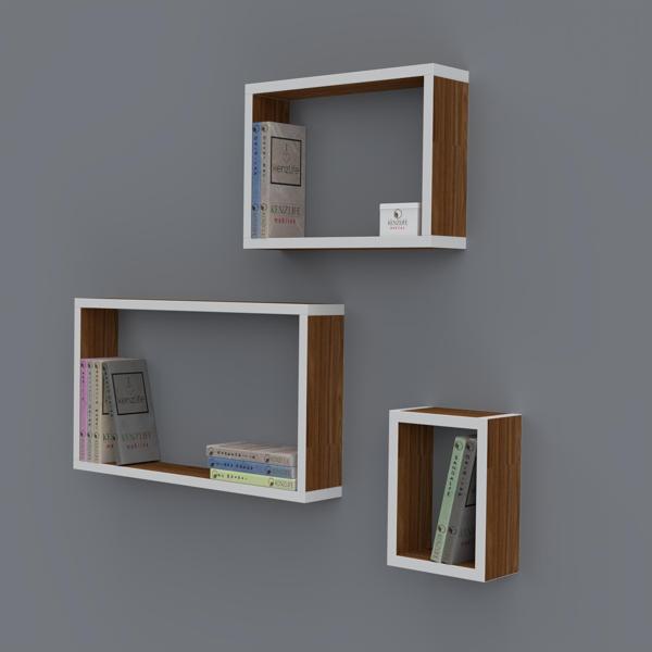 Kenzlife kitaplık neslişah 030*060*20*3 cvz duvar rafı  - Image 1