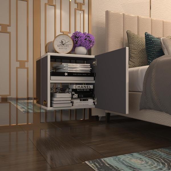 Kenzlife komodin susanin gri 39*39*20 banyo ecza mutfak dolabı(m)kapaklı arkalıksız - Image 1
