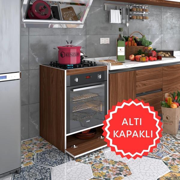 Kenzlife ankastre modülü kabini berilyum cvz fırın ocak dolabı kapaklı   - Image 1