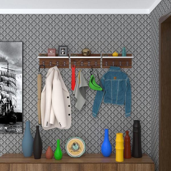 Kenzlife elbise askılığı karayemiş3 cvz 26*114*12 vestiyer portmanto askı askılık 12 adet askı - Image 1