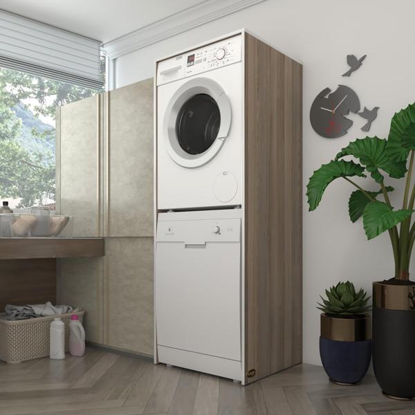 Kenzlife çamaşır-bulaşık makinesi dolabı borya crd 180*70*60 banyo kapaksız arkalıksız - Image 1