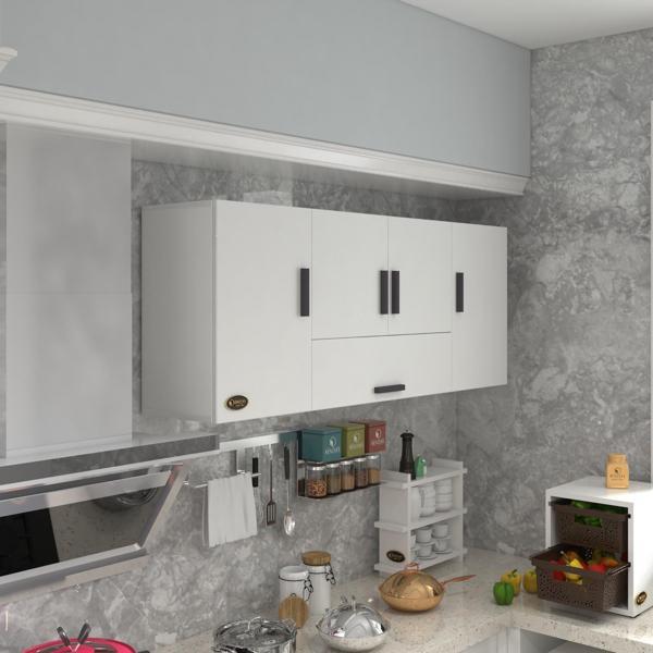 Kenzlife hazır mutfak acus22 byz 060*150*22 mutfak banyo dolabı kapaklı raflı - Image 1