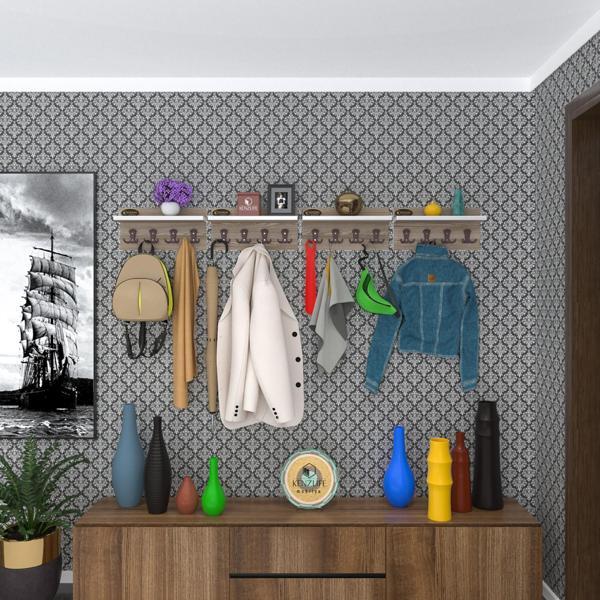 Kenzlife elbise askılığı karayemiş4 crd 26*152*12 vestiyer portmanto askı askılık 16 adet askı - Image 1