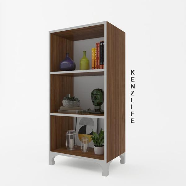 Kenzlife kitaplık tuğçe 088*040*020 cvz ayaklı mutfak dolabı banyo ofis ayakkabılık kiler - Image 1