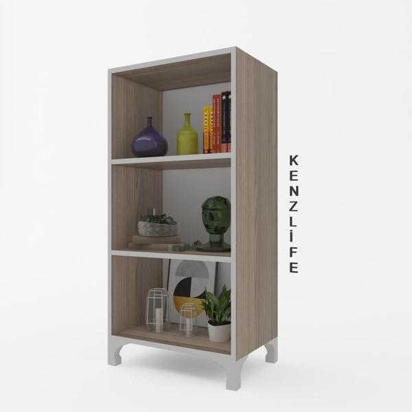 Kenzlife kitaplık tuğçe 088*060*020 crd ayaklı mutfak dolabı banyo ofis ayakkabılık kiler - Image 1