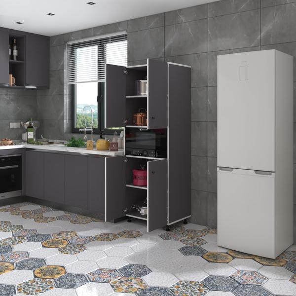 Kenzlife fırın dolabı bedriye gri 185*66*45 mutfak banyo kiler ofis - Image 1