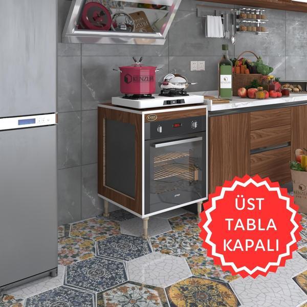 Kenzlife ankastre modülü kabini esena mono3 cvz 89-81*60*56 fırın ocak dolabı ayarlı ayaklı üstü kapalı  - Image 1