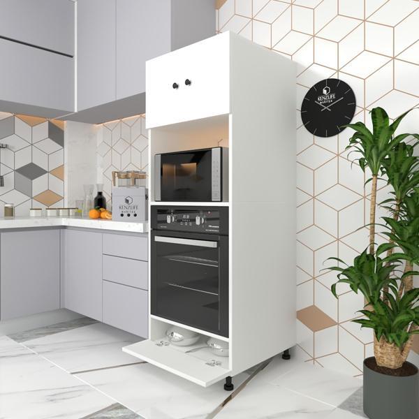 Kenzlife fırın dolabı halide byz 162*60*56 mutfak kapaklı ayaklı banyo kiler ofis - Image 1