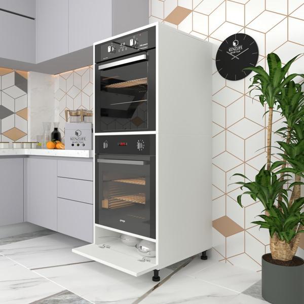 Kenzlife fırın dolabı halime byz 145*60*56 mutfak kapaklı ayaklı banyo kiler ofis - Image 1