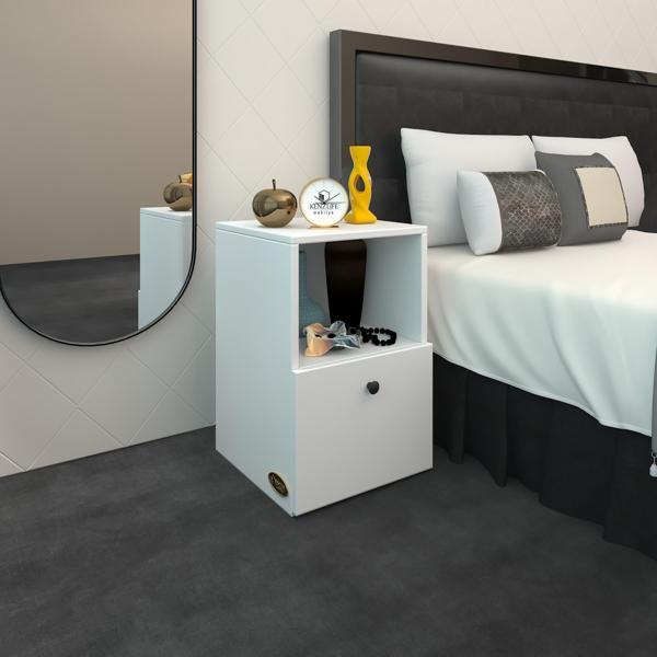 Kenzlife komodin yokatta byz 60*39*39 komidin kitaplık ayakkabılık kapaklı arkalıklı - Image 1