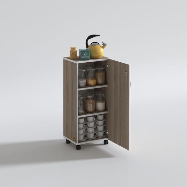 Kenzlife mutfak dolabı zehra 088*030*032 crd kilitli tekerlekli banyo evrak ofis kitaplık ayakkabılık kiler - Image 1