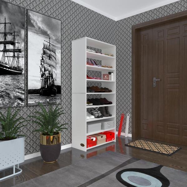 Kenzlife ayakkabılık goya byz 160*70*30 arkalıksız ayakkabı ofis dolabı iki bölme - Image 1