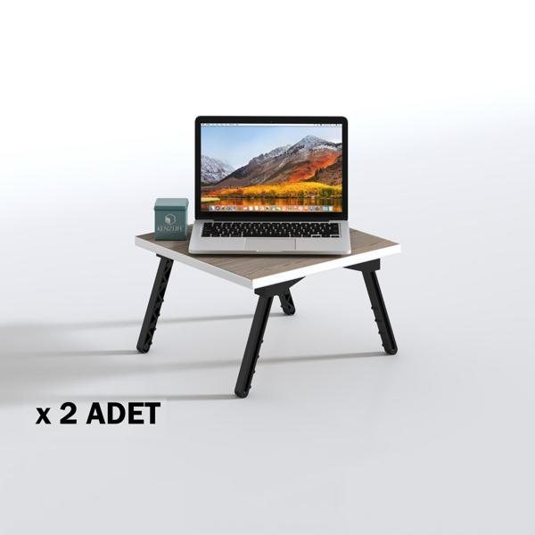 Kenzlife laptop dizüstü bilgisayar sehpası tankutay crd 2 li set 20*39*39 yemek sofra siyah ayak - Image 1
