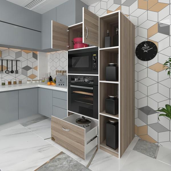 Kenzlife fırın dolabı makbule crd 180*90*56 mutfak çekmeceli ayaklı banyo kiler ofis - Image 1