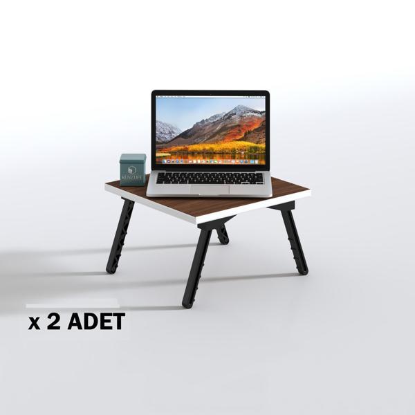 Kenzlife laptop dizüstü bilgisayar sehpası tankutay cvz 2 li set 20*39*39 yemek sofra siyah ayak - Image 1