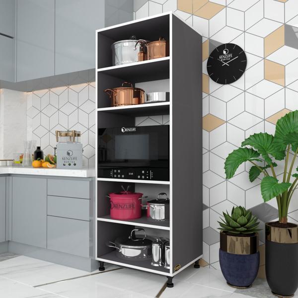 Kenzlife fırın dolabı müzeyyen gri 180*65*50 mutfak XLARGE ayaklı banyo kiler ofis - Image 1