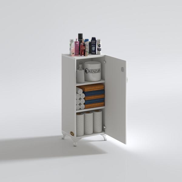 Kenzlife mutfak dolabı zehra 088*050*032 byz kilitli ayaklı banyo evrak ofis kitaplık ayakkabılık kiler - Image 1