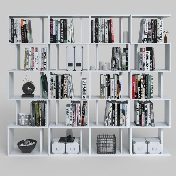 Kenzlife kitaplık raf diba4 byz 129X160x19 banyo kiler ofis (m) - Image 1