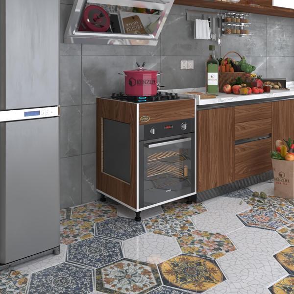 Kenzlife ankastre modülü kabini haya busa3 cvz 85*60*56 fırın ocak dolabı ayarlı ayaklı üstten  - Image 1