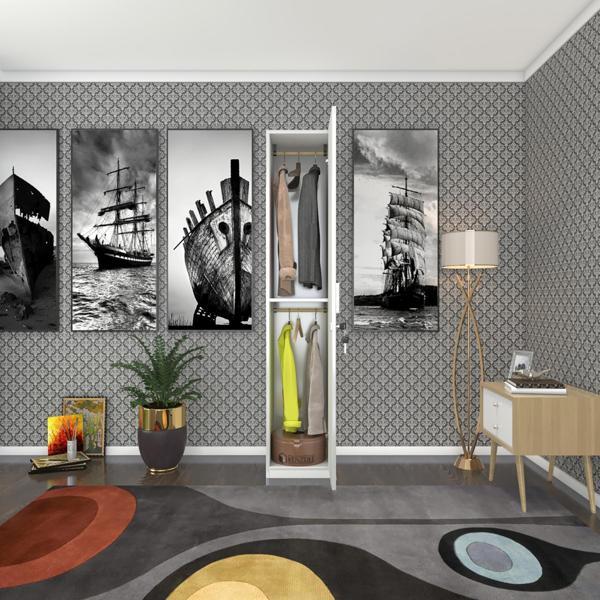 Kenzlife gardırop 1 kapılı kilitli öğrenci dolabı tek kapı günebakan byz 180*35*42 gardolap dolap ofis kapaklı - Image 1