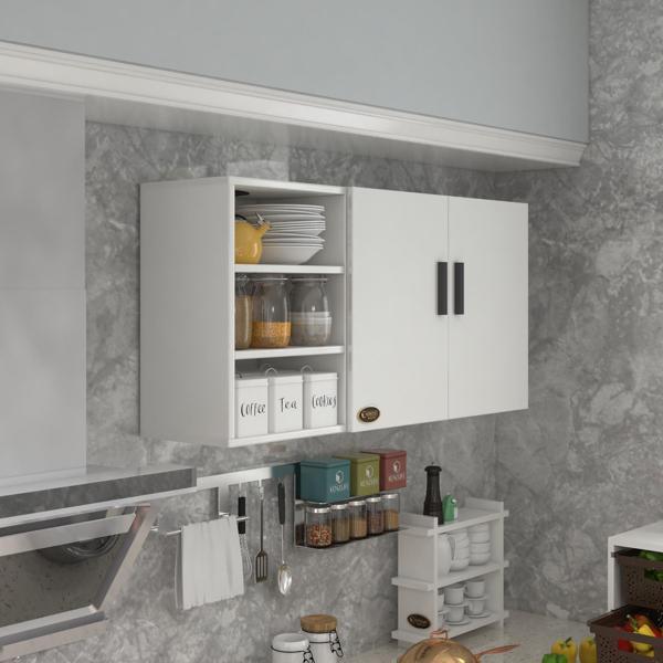 Kenzlife hazır mutfak castus22 byz 060*120*22 banyo dolabı kapaklı raflı arkalıklı - Image 1