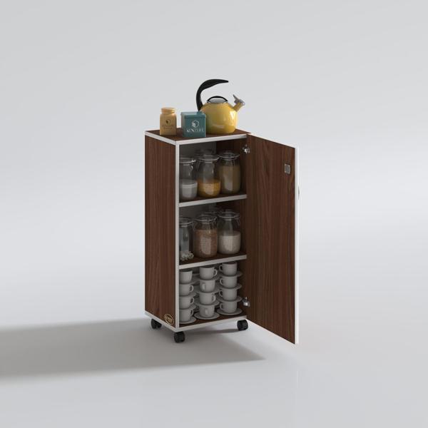 Kenzlife mutfak dolabı zehra 088*050*032 cvz kilitli tekerlekli banyo evrak ofis kitaplık ayakkabılık kiler - Image 1