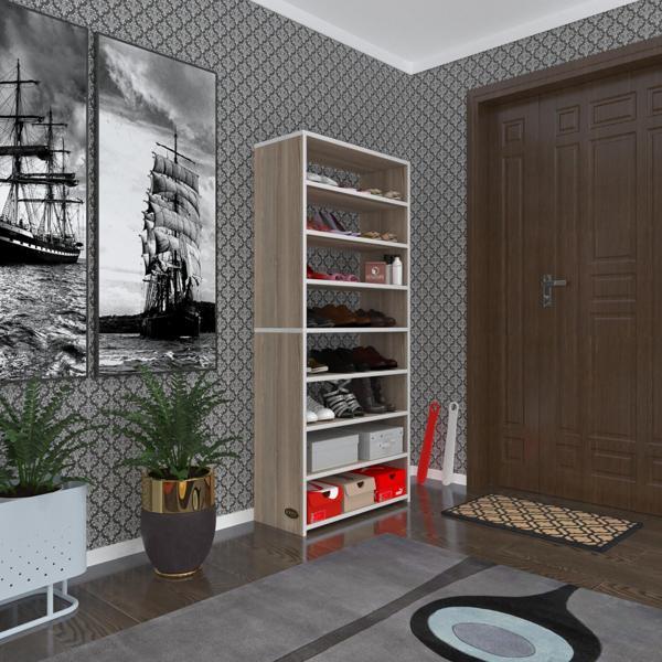 Kenzlife ayakkabılık goya crd 160*70*30 arkalıksız ayakkabı ofis dolabı iki bölme - Image 1