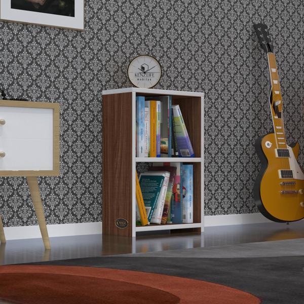 Kenzlife kitaplık süper ga 060*40*19 cvz 2 katlı tek bölme ofis mutfak banyo dolabı arkalıksız - Image 1