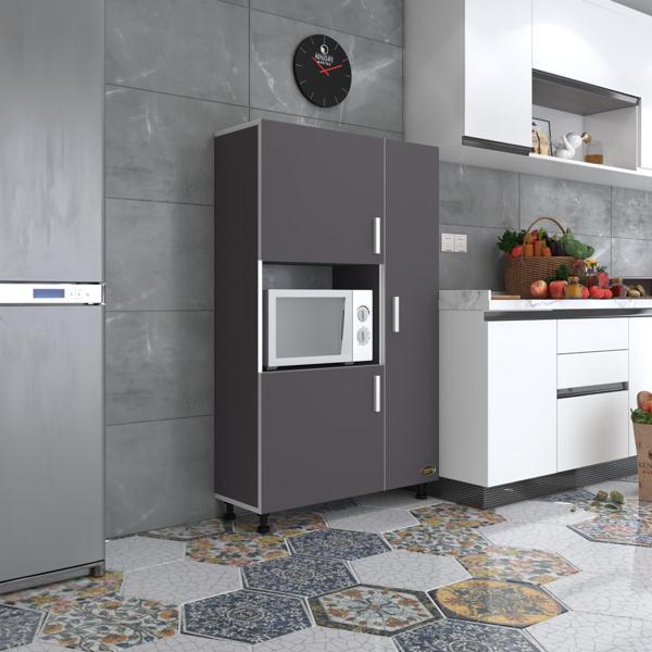 Kenzlife mini fırın dolabı alpkuntsol gri 148*90*30 ayaklı mikroalga midi fırın mutfak - Image 1