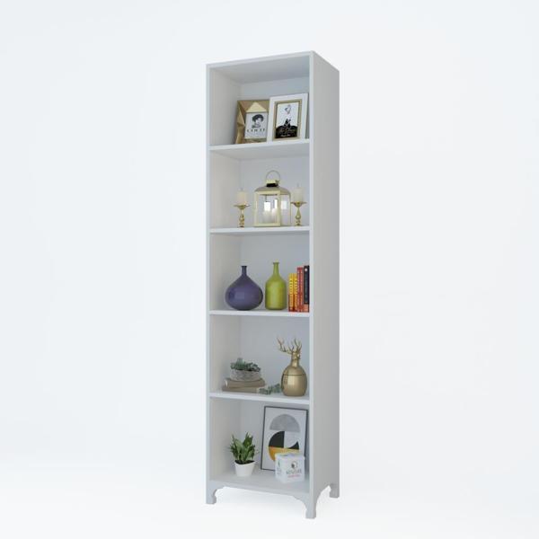Kenzlife kitaplık tuğçe 188*060*020 byz ayaklı mutfak dolabı banyo ofis ayakkabılık kiler - Image 1