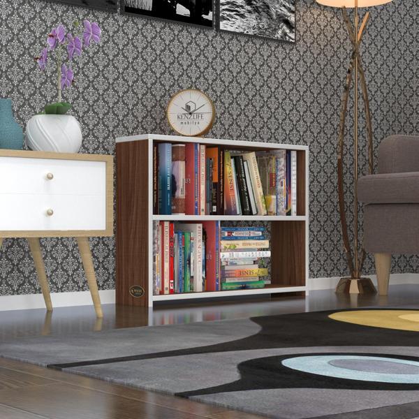 Kenzlife kitaplık süper ga 060*80*19 cvz 2 katlı tek bölme ofis mutfak banyo dolabı arkalıksız - Image 1