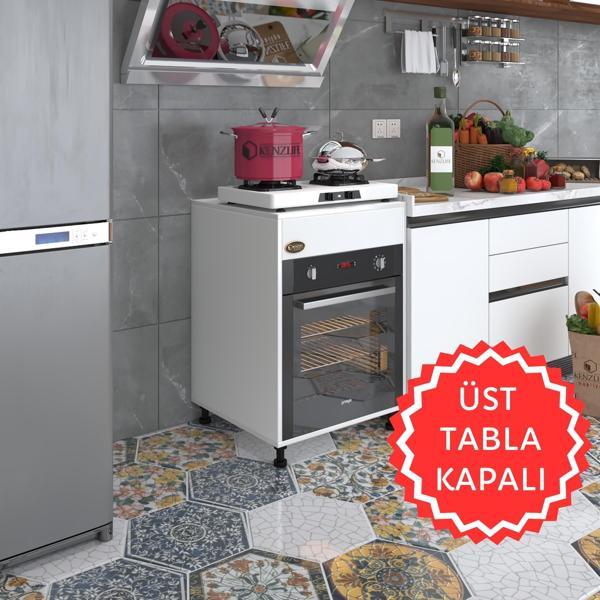 Kenzlife ankastre modülü kabini kalimera byz 85*60*56 fırın ocak dolabı ayarlı ayaklı üstü kapalı  - Image 1