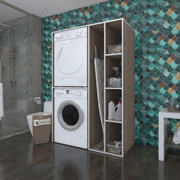Kenzlife çamaşır-kurutma makinesi dolabı alyusha crd 180*120*60 banyo kapaksız arkalıksız - Image 1