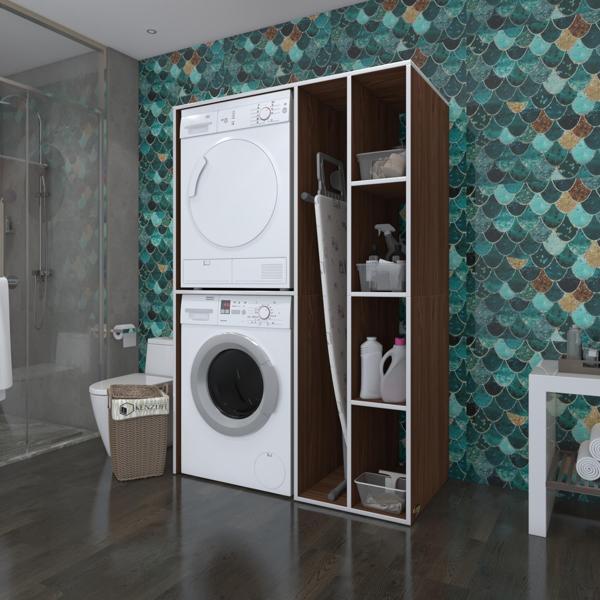 Kenzlife çamaşır-kurutma makinesi dolabı alyusha cvz 180*120*60 banyo kapaksız arkalıksız - Image 1