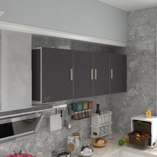 Kenzlife hazır mutfak silvanus gri 060*180*32 mutfak banyo dolabı kapaklı raflı - Image 1