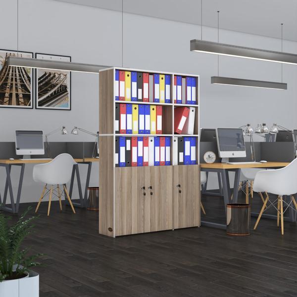 Kenzlife klasör dolabı kilitli alpdem crd 175*120*30 klasörlük kitaplık ofis arkalıksız - Image 1