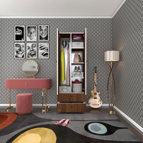 Kenzlife gardırop 2 kapılı kapaklı 2 çekmeceli nilüfer cvz 173*60*42 gardolap dolap ofis - Image 1