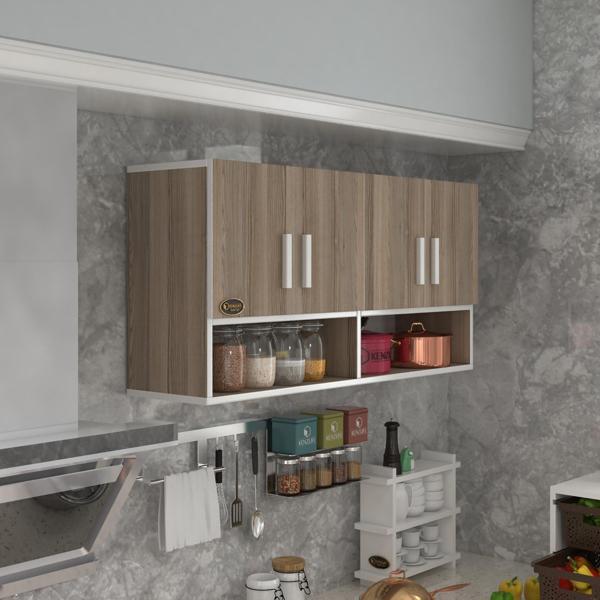 Kenzlife hazır mutfak vesper crd 060*120*22 mutfak banyo dolabı kapaklı raflı - Image 1