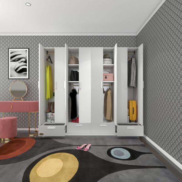 Kenzlife gardırop 8 kapılı 4 çekmeceli zambak 182*200*42 byz kapaklı gardolap dolap - Image 1