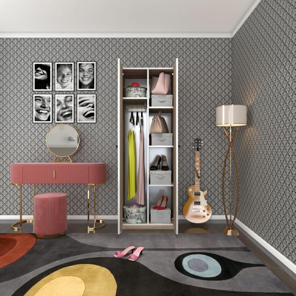 Kenzlife gardırop 2 kapılı kapaklı leylak crd 173*60*42 gardolap dolap ofis - Image 1