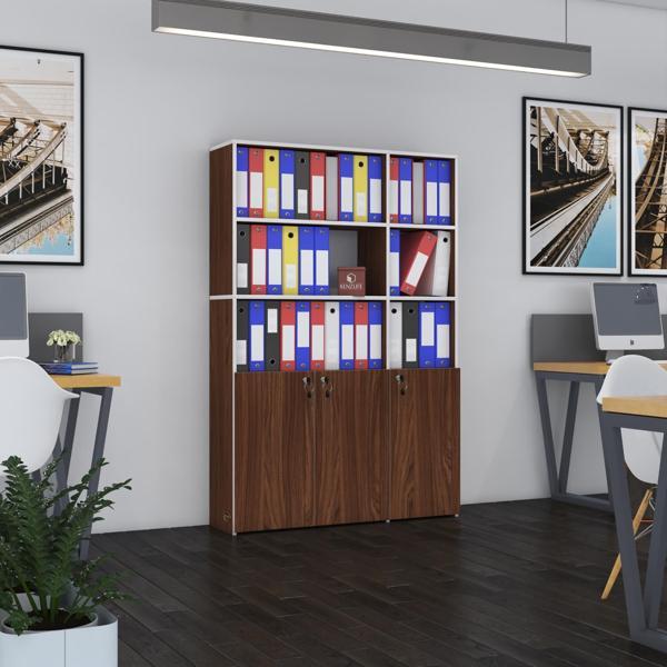 Kenzlife klasör dolabı kilitli alpdem cvz 175*120*30 klasörlük kitaplık ofis arkalıksız - Image 1