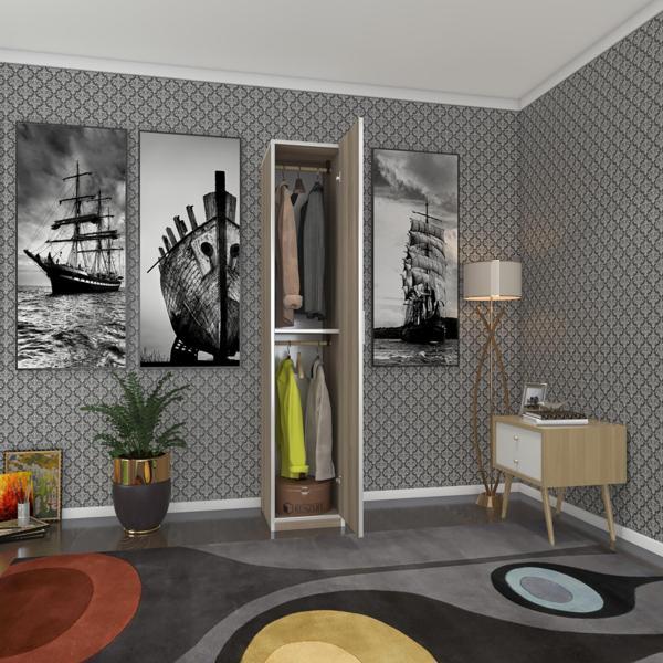 Kenzlife gardırop öğrenci dolabı tek kapılı günebakan crd 180*35*42 crd gardolap dolap ofis - Image 1