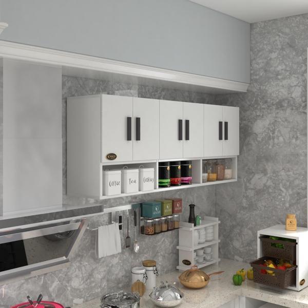 Kenzlife hazır mutfak vice byz 060*180*32 mutfak banyo dolabı kapaklı raflı - Image 1