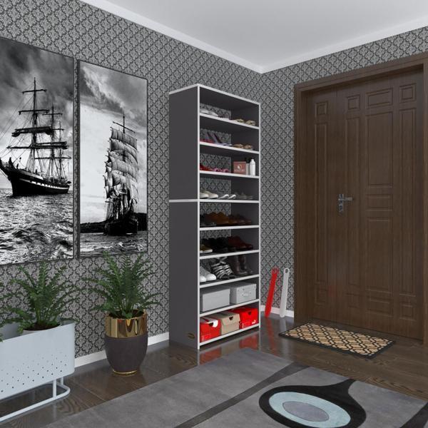 Kenzlife ayakkabılık goya gri 180*70*30 arkalıksız ayakkabı ofis dolabı iki bölme - Image 1