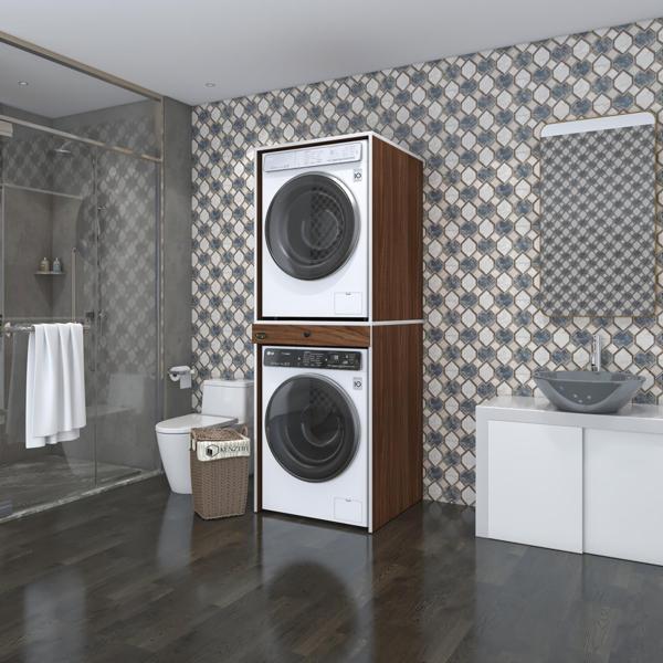 Kenzlife çamaşır-kurutma makinesi dolabı avi senna cvz 187*070*60 çekmeceli banyo - Image 1