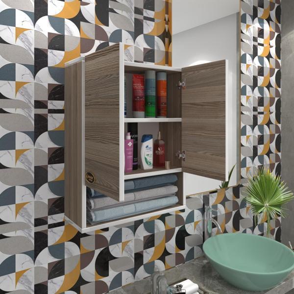 Kenzlife banyo ecza dolabı bakunin crd 60*40*20 mutfak (m)üst arkalıklı alt arkalıksız - Image 1