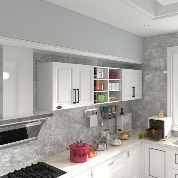 Kenzlife hazır mutfak dolabı bulgur90 byz mod1 90*240*32 mebran kapak suntalam gövde - Image 1