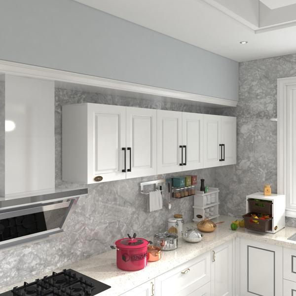 Kenzlife hazır mutfak dolabı elma60 byz mod1 60*240*32 mebran kapak suntalam gövde - Image 1