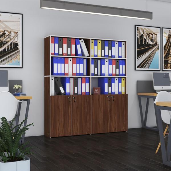 Kenzlife klasör dolabı kilitli ılgar cvz 175*160*30 klasörlük kitaplık ofis arkalıksız - Image 1
